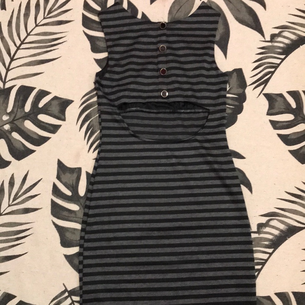 Ruby Rox Striped Form Fitting Dress - Picture 2 of 3
